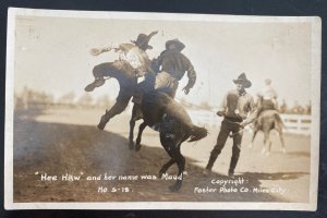 Mint USA RPPC Postcard Hee Haw & Her Name Was Maud Foster Photo Rodeo