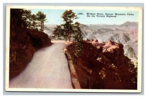 Vintage 1920's Postcard Wildcat Point Denver Mountain Parks Victory Hwy Colorado