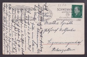 GERMANY 1929, Vintage postcard, Shepherd and sheep, Posted