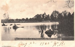 View Near Outlet Of Fairchild Lake Monticello New York NY Vintage Postcard 1905