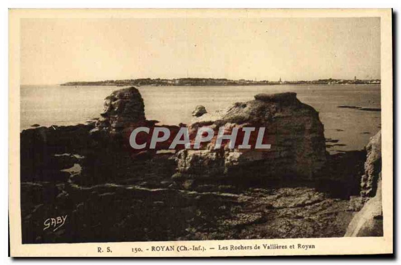 Old Postcard Royan Ch Inf The Rocks and Royan Vallieres