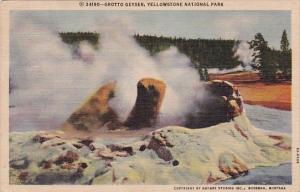 Wyoming Yellowstone National Park Grotto Geyser 1957