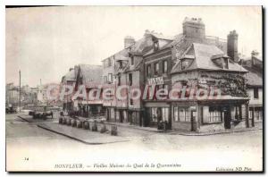 Postcard Old Honfleur Old houses Quai Quarantine