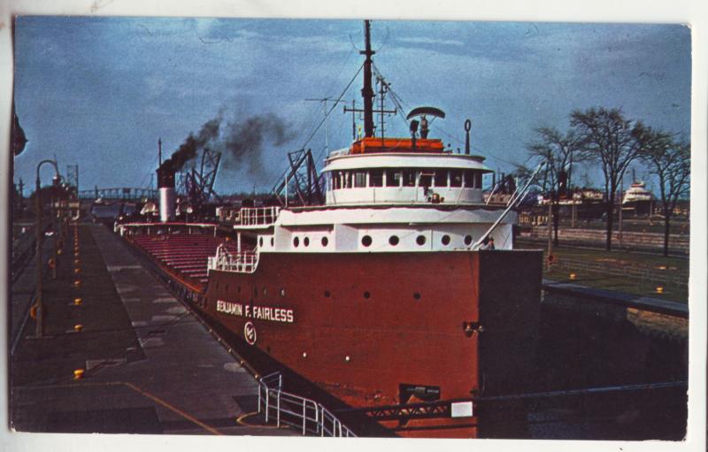 P834 1963 the soo locks sault ste marie michigan, benjamin f fairless ship