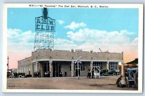 Mexicali B.C. Mexico Postcard El Tecolote The Owl Bar c1930's Unposted