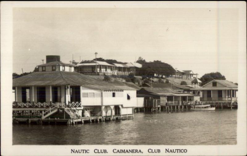 Caimanera Cuba Nautic Club Real Photo Postcard spg