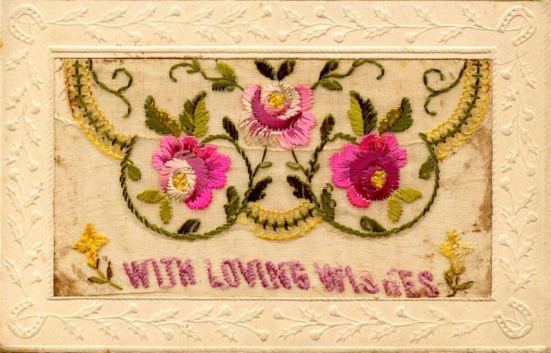 Embroidered Silk with Flap (Message Pocket) - With Loving Wishes