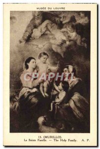 Postcard Old Murillo The Holy Family