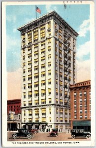 1919 The Register And Tribune Building Des Moines Iowa IA Posted Postcard