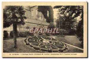 Old Postcard Le Mans L & # 39Horloge Fleurie