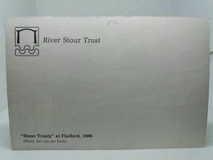 Stour Trusty Pleasure Boat at Flatford Essex 1986 Vintage Postcard River Stour