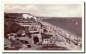 Old Postcard The Cliffs Sands alum China Bournemouth