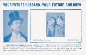 Humour Vintage Arcade Card Your Future Husband Will Be A Playboy