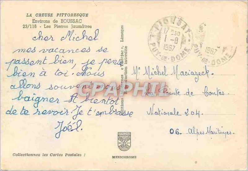 Postcard Modern Surroundings of Boussac Creuse Picturesque Stones Jaum?tres C...