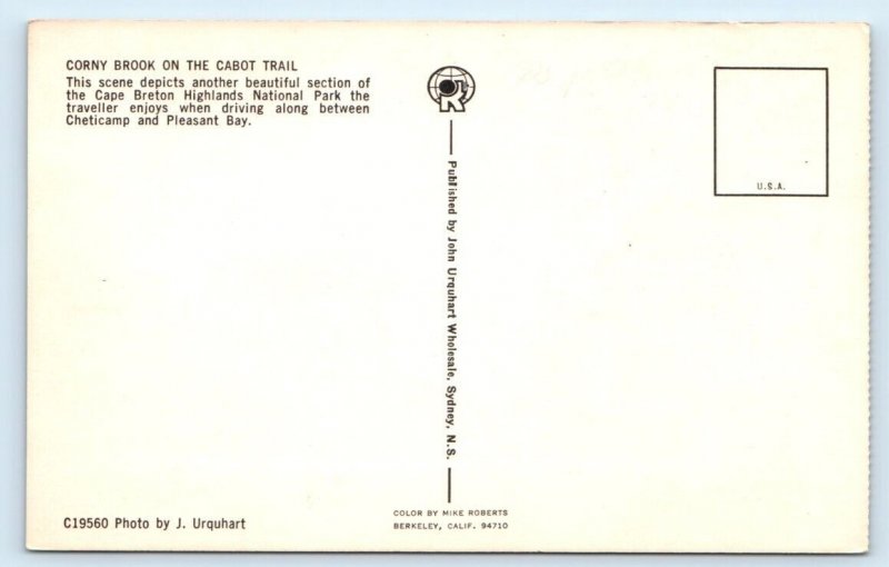 Corny Brook on The Cabot Trail Nova Scotia Canada Postcard