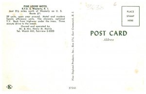 Rhode Island Westerly  Pine Lodge Motel