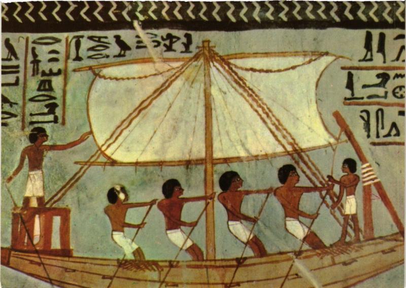 CPM EGYPTE Tomb of Noble Sen-nefer. Sailing boat towing the bark (343954)