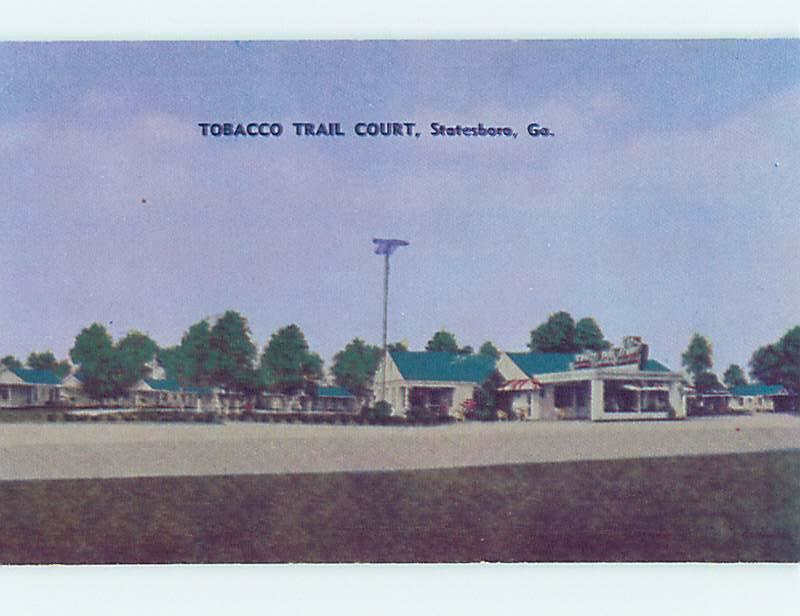 Unused Pre-1980 TOBACCO TRAIL COURT MOTEL Statesboro Georgia GA n7704