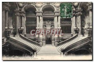 Old Postcard Paris L'Escalier de l'Opera