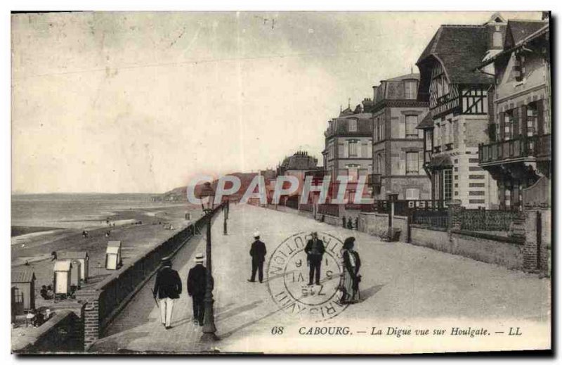 Old Postcard Cabourg La Digue View On Houlgate