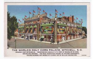 Corn Palace Mitchell South Dakota linen postcard