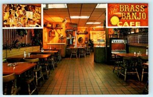 MEMPHIS, Tennessee TN ~ Roadside BRASS BANJO CAFE Interior Jukebox  Postcard