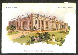 ST. LOUIS MISSOURI WORLD'S FAIR EXPOSITION EDUCATION BLDG POSTCARD 1904 (DS)