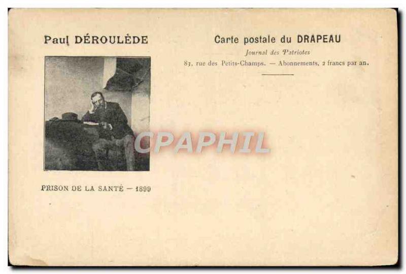 Old Postcard Paul Deroulede Prison Health 1899