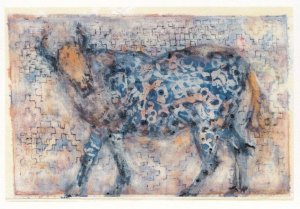 Alicia Rothman Toro Spanish Abstract Bull Award Painting Postcard