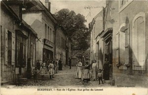 CPA BEAURIEUX Rue de l'Eglise vue prise du Levant (860463)