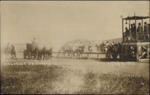 Rawlins WY Rodeo Holding UP Stagecoach July 4 1911 Real Photo Postcard myn