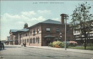 Grand Rapids MI Union RR Train Depot Station c1910 Postcard EXC COND