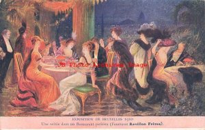 Belgium, Exposition de Bruxelles 1910, Restaurant Parisien, Artist Signed