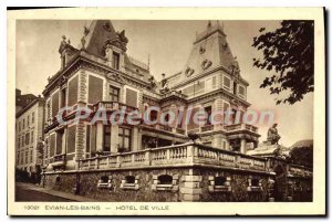 Old Postcard Evian Les Bains Hotel De Ville
