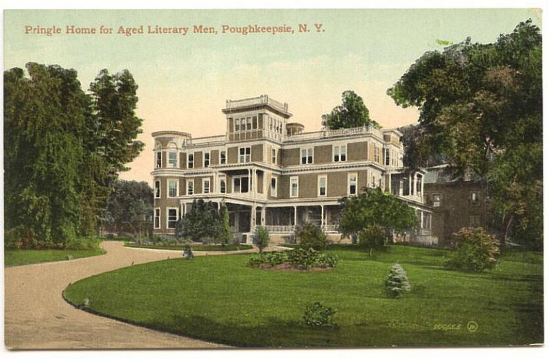 Poughkeepsie NY Pringle Home for Aged Literary Men Postcard
