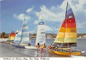 Sailboats at Mission Bay San Diego, CA USA Ship 1981 