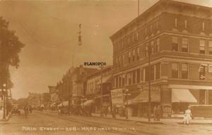 MARSHALLTOWN, IOWA MAIN STREET-EARLY 1900'S RPPC REAL PHOTO POSTCARD