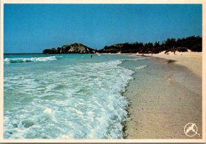 VINTAGE CONTINENTAL SIZE POSTCARD HORSESHOE BAY BERMUDA SERIES OF STAMPS 1984