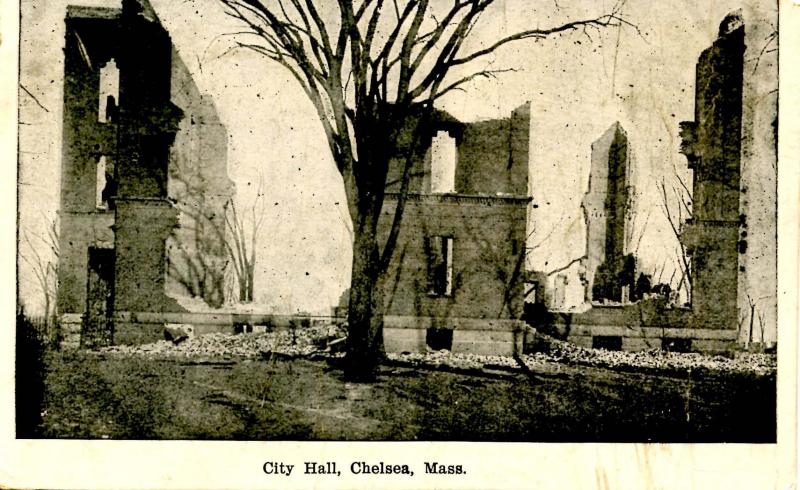 MA - Chelsea, 1908. City Hall after Fire