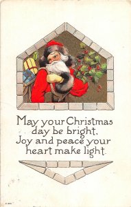 J24/ Santa Claus Christmas Postcard c1910 Holly Gifts 143