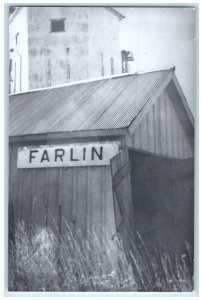 c1960's Farlin Iowa IA Exterior Vintage Train Depot Station RPPC Photo Postcard