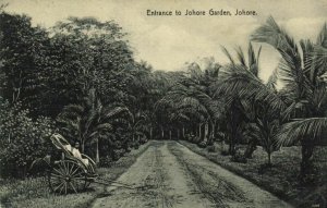 PC CPA SINGAPORE, JOHORE, ENTRANCE TO JOHORE GARDEN, Vintage Postcard (b22754)