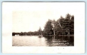RPPC  WILD ROSE, Wisconsin WI ~ View SILVER LAKE Waushara County 1926 Postcard