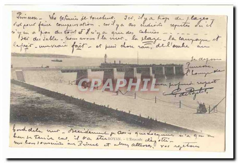 Royan Old Postcard L & # 39estacade