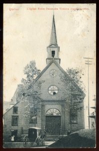 h212 - QUEBEC CITY Postcard 1907 Notre Dame Church