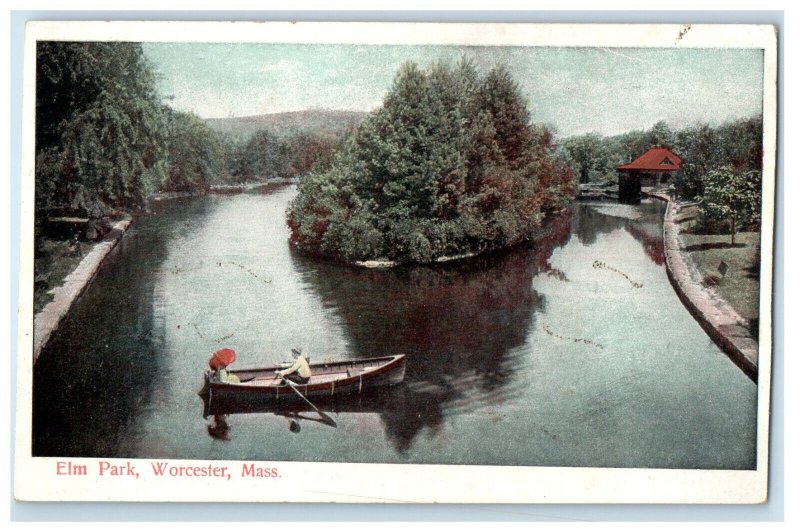 c1900s Elm Park Worcester Massachusetts MA PMC Antique Unposted Postcard