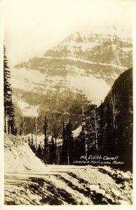 canada, JASPER, Alberta, National Park, Mt. Edith Cavell (1936) RPPC Postcard