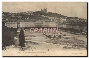 Old Postcard Panorama Lyon Place Bellecour