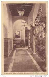 SEVILLA, Andalucia, Spain, 1900-1910's; Casa De America, Galeria De Entrada A...