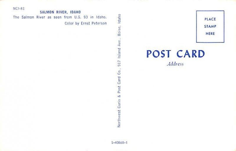 Salmon River Idaho, USA Unused 
